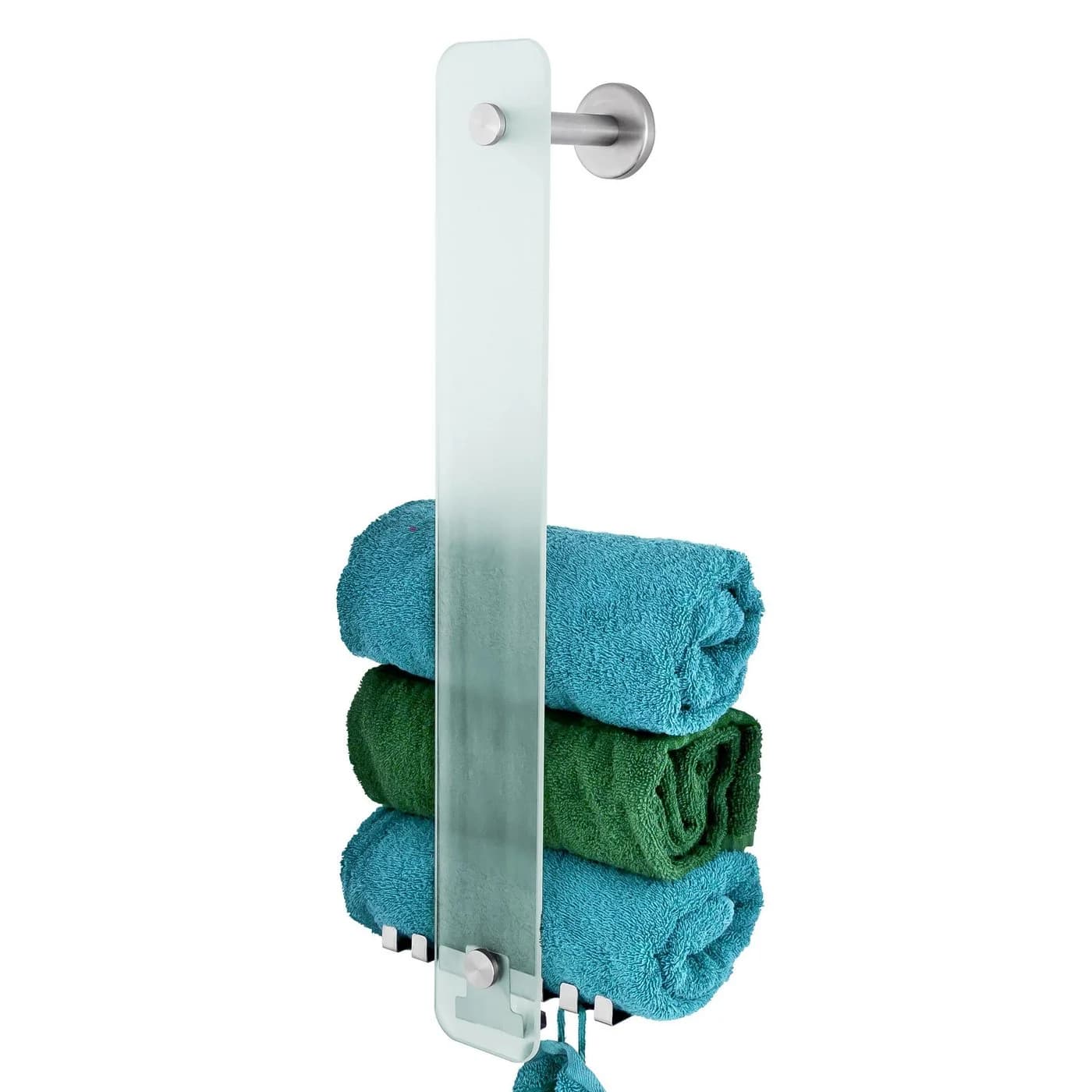 bremermann Handtuchhalter PIAZZA 2in1 Glas Edelstahl Matt - Bild 2