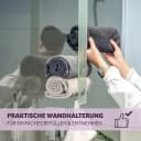 bremermann Handtuchhalter PIAZZA 2in1 Glas Edelstahl Matt Bild 4