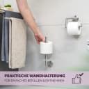 bremermann Toilettenpapierhalter PIAZZA mit Glasboden Edelstahl Matt Bild 3