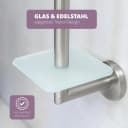 bremermann Toilettenpapierhalter PIAZZA mit Glasboden Edelstahl Matt Bild 4