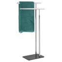 bremermann Stand-Handtuchhalter freistehend 2 Stangen Edelstahl Glas Bild 2