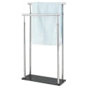 bremermann Handtuchhalter Freistehend 2 Stangen Edelstahl Glas Bild 2