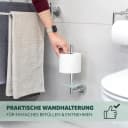 bremermann Toiletten-Ersatzrollenhalter LUCENTE Glas Edelstahl Silber Bild 3