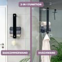bremermann Handtuchhalter 2in1 PIAZZA Schwarz Glas Edelstahl Matt Bild 3