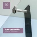 bremermann Handtuchhalter 2in1 PIAZZA Schwarz Glas Edelstahl Matt Bild 5