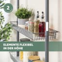 bremermann Teleskopregal Grau mit 2 Körben und 2 Ablagen Bild 3