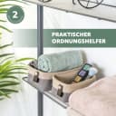 bremermann Teleskopregal Grau mit 2 Körben und 2 Ablagen Bild 4