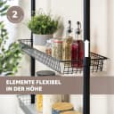 bremermann Teleskopregal Schwarz 2 Körbe 2 Ablagen Bild 3