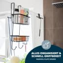 bremermann Duschregal zum Einhängen Schwarz 2 Körbe Bild 1