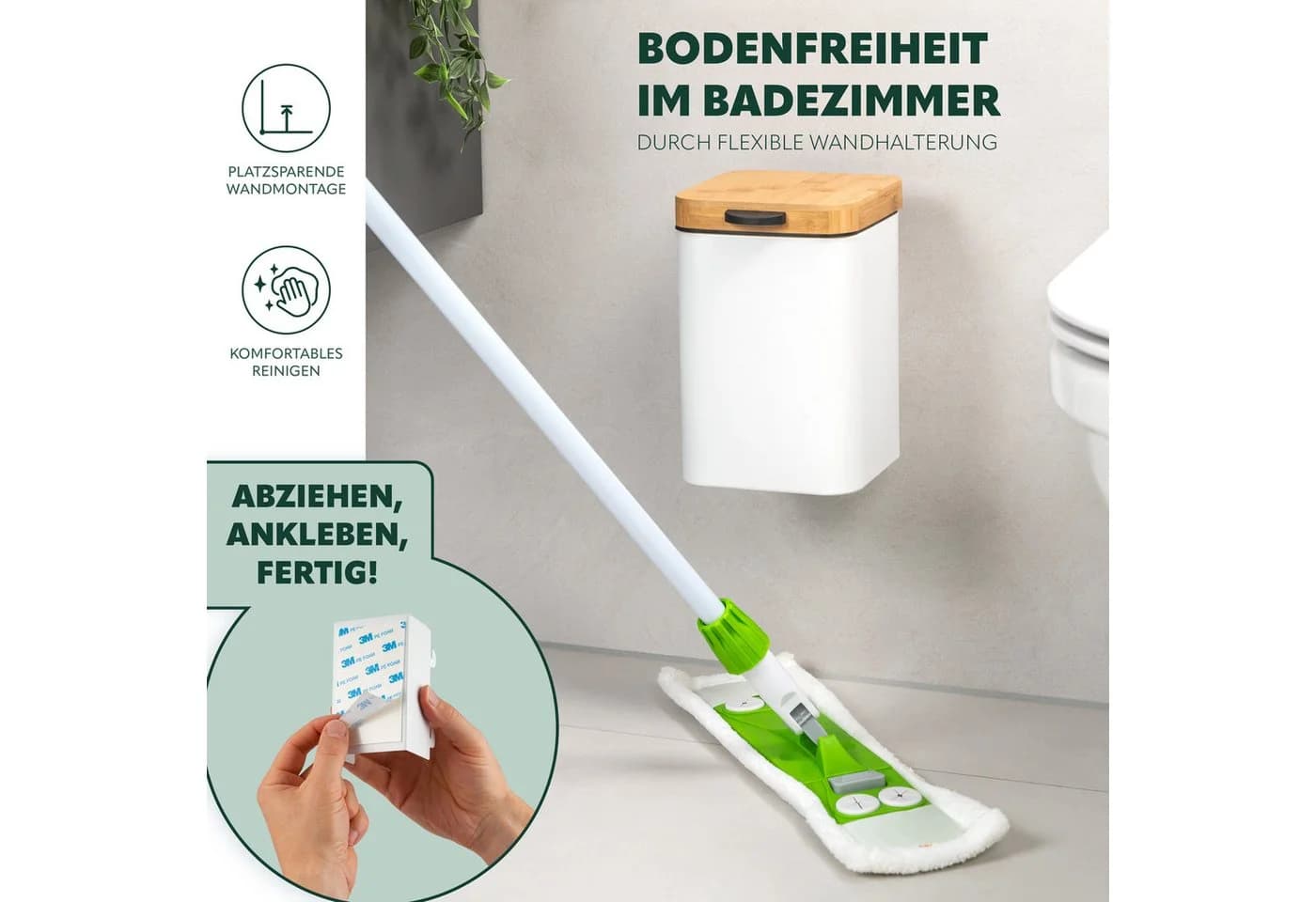 bremermann Wand-Kosmetikeimer 3 l weiß matt Softclose - Bild 3