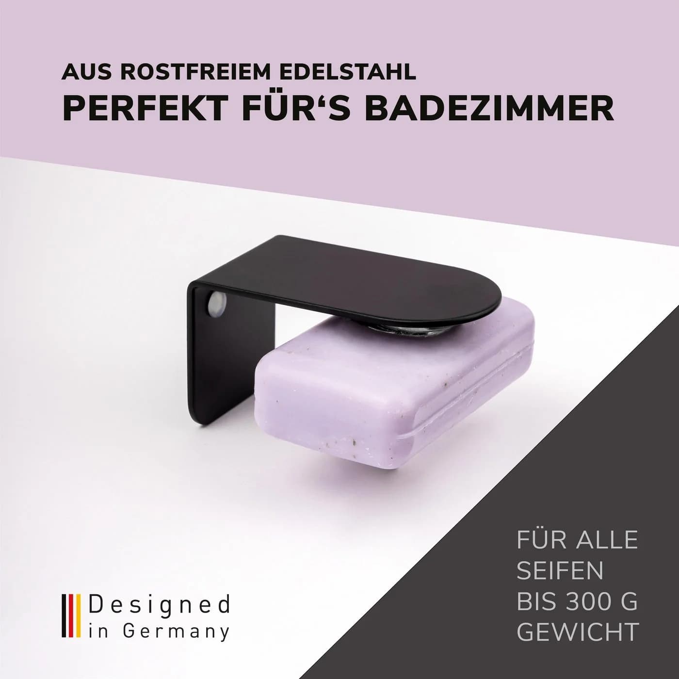 bremermann Seifenhalter PUREZZA Schwarz Magnet - Bild 5