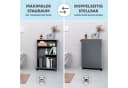 eluno Bad-Rollwagen Grau 3 Ebenen Holz Organizer Bild 1