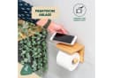 eluno Toilettenpapierhalter mit Ablage aus Bambus Bild 3