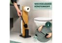 eluno WC-Garnitur Stand-WC-Garnitur 4in1 Schwarz Bambus Metall Bild 5