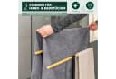 eluno Stand-Handtuchhalter Schwarz Bambus Metall Freistehend Bild 3