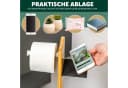 eluno Stand-WC-Garnitur 4in1 Weiß mit Ablage und Bürstenhalter Bild 3