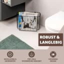 eluno Zeitungsständer Metall mit Ledergriffen Schwarz Bild 4