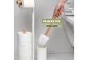 eluno Ersatzbürsten-Set 2x für Stand-WC-Bürste 4in1 Weiß Bild 5