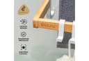 eluno Hängeregal Handtuchhalter Weiß Bambus Metall für Glasduschwand Bild 5