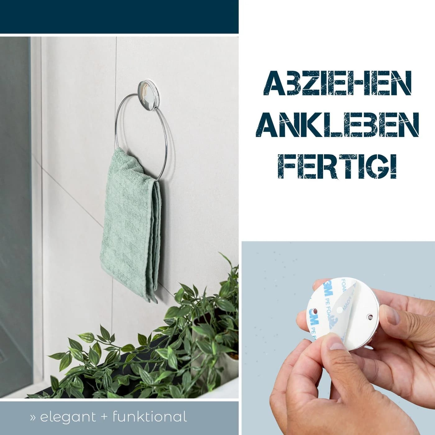 bremermann Handtuchring Badserie Moon-Loc Handtuchring Silber - Bild 3