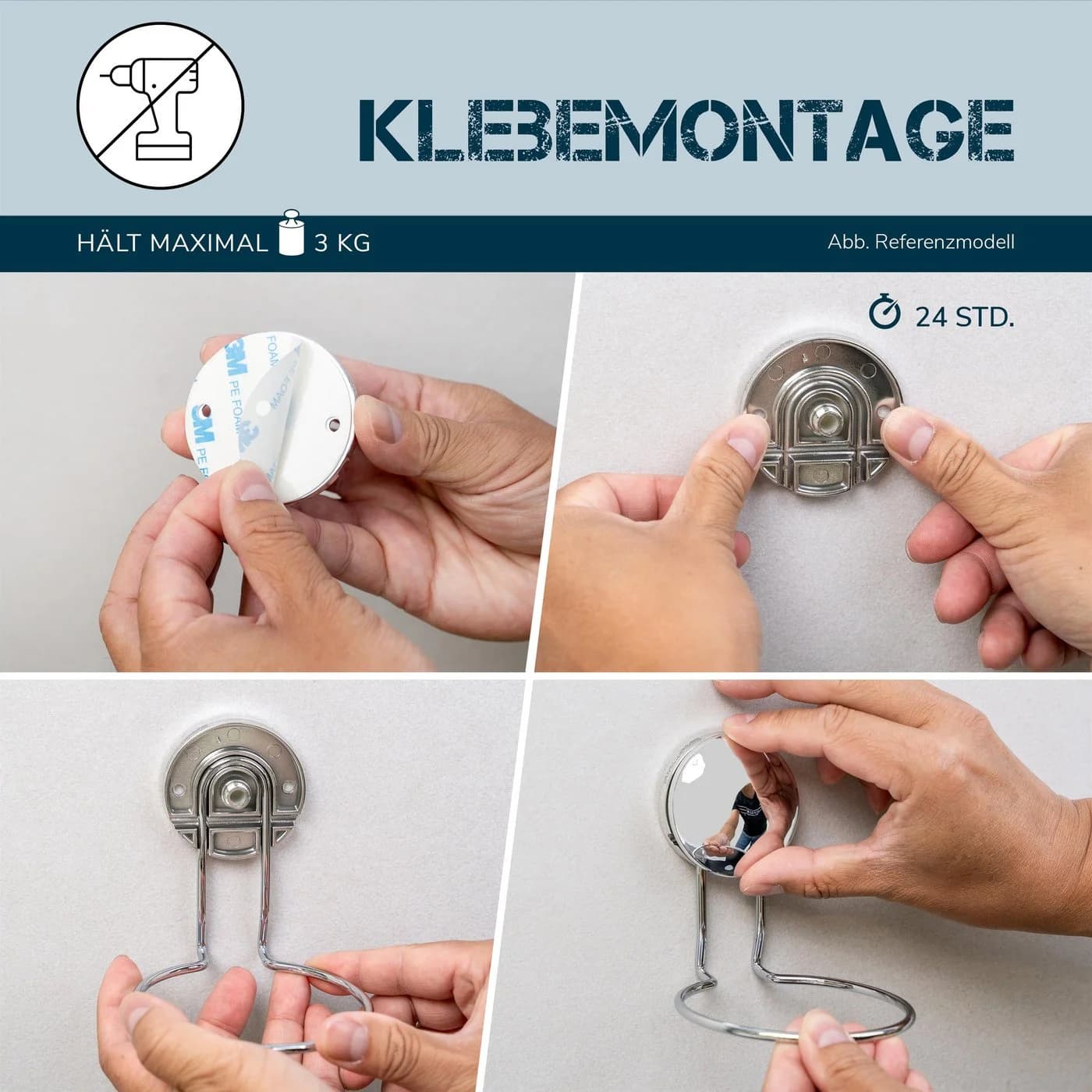 bremermann Handtuchring Badserie Moon-Loc Handtuchring Silber - Bild 4