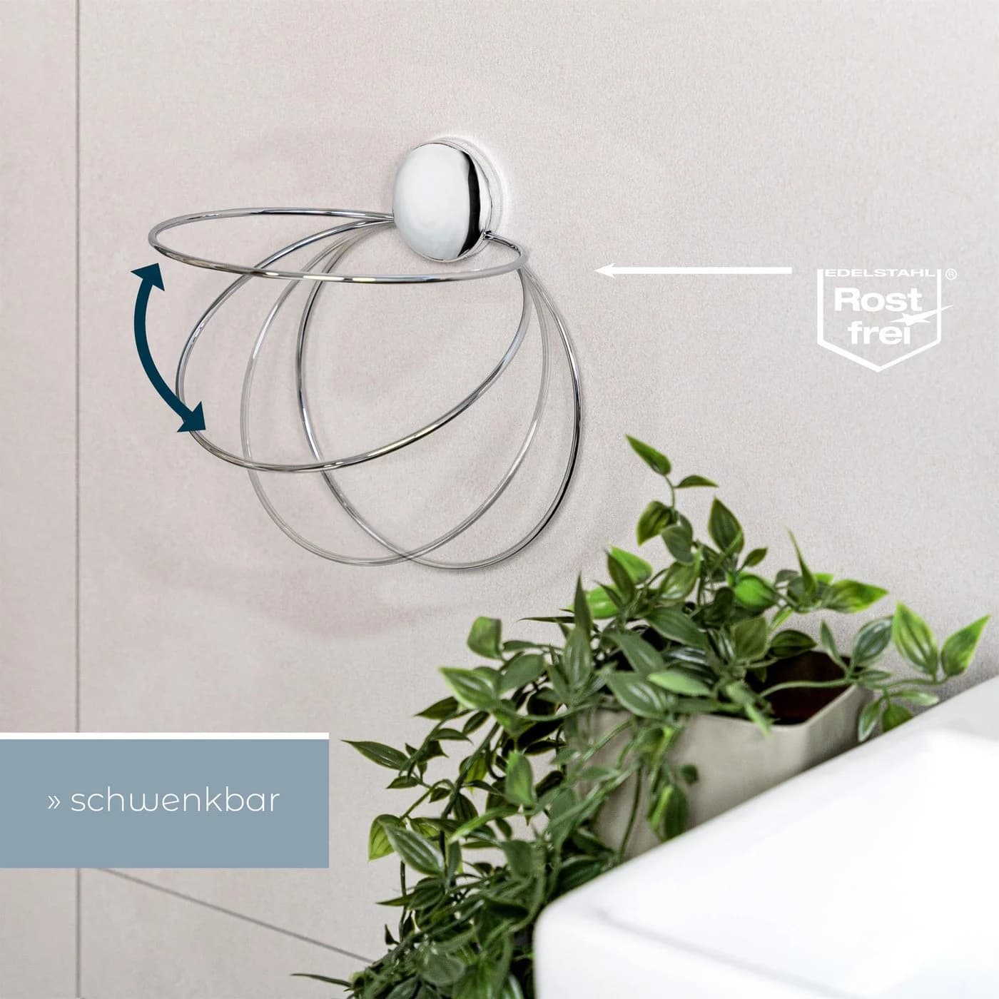 bremermann Handtuchring Badserie Moon-Loc Handtuchring Silber - Bild 5