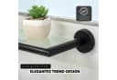 bremermann Wandregal Bad-Serie PIAZZA BLACK Glas Edelstahl Matt Schwarz Bild 4
