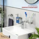 bremermann Zahnputzbecher Bad-Serie PIAZZA TAPE - Glas Edelstahl Selbstklebend Bild 1