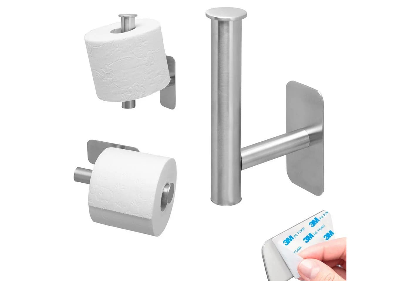 bremermann Toilettenpapierhalter PIAZZA TAPE 2in1 Edelstahl Matt - Bild 2