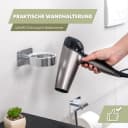 bremermann Haartrocknerhalter LUCENTE TAPE Selbstklebend Edelstahl Silber Bild 3