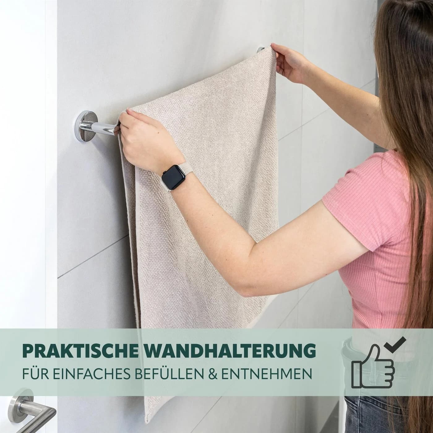 bremermann Handtuchstange LUCENTE Edelstahl Silber - Bild 3