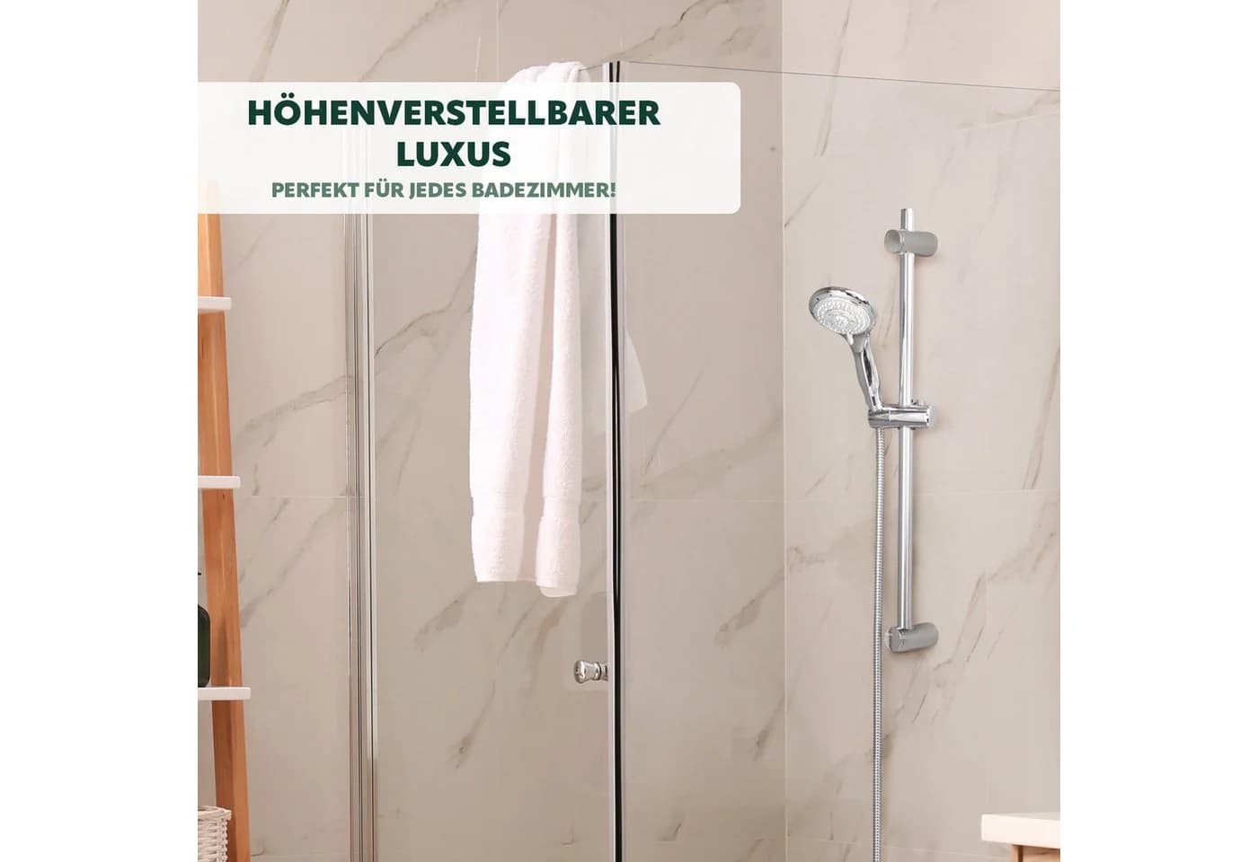 bremermann Brausestangenset Edelstahl 5 Strahlarten