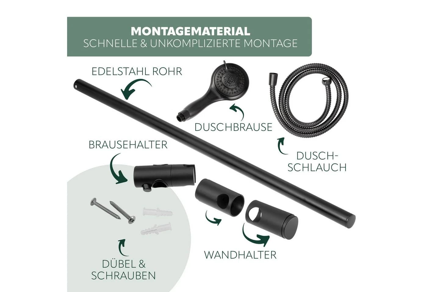 bremermann Brausestangenset Edelstahl 5 Strahlarten - Bild 5