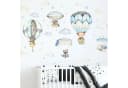 Montegoni Wandsticker Kinder Tier Heißluftballon Bunt Aquarell Bild 2
