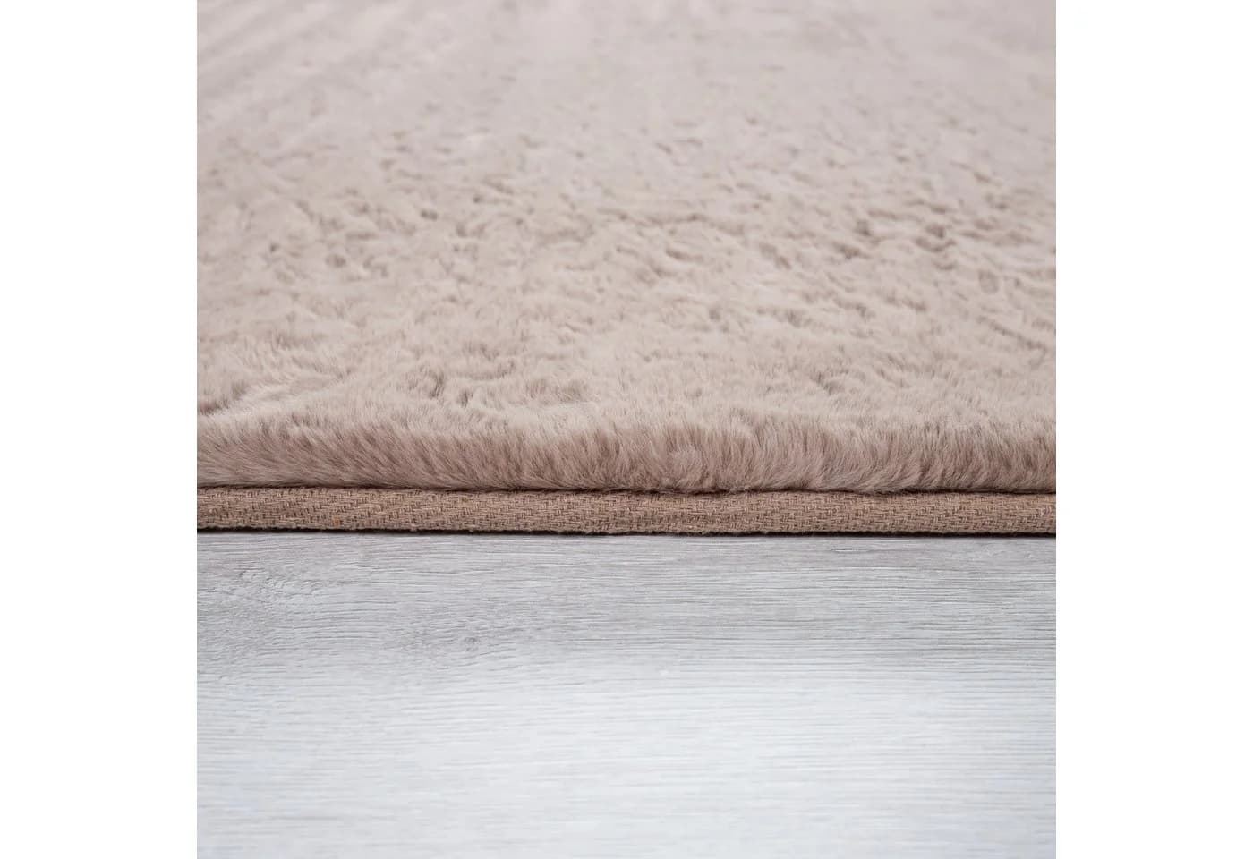 TT Home Hochflor Teppich Beige Kunstfell Flauschig 26mm Florhöhe - Bild 3