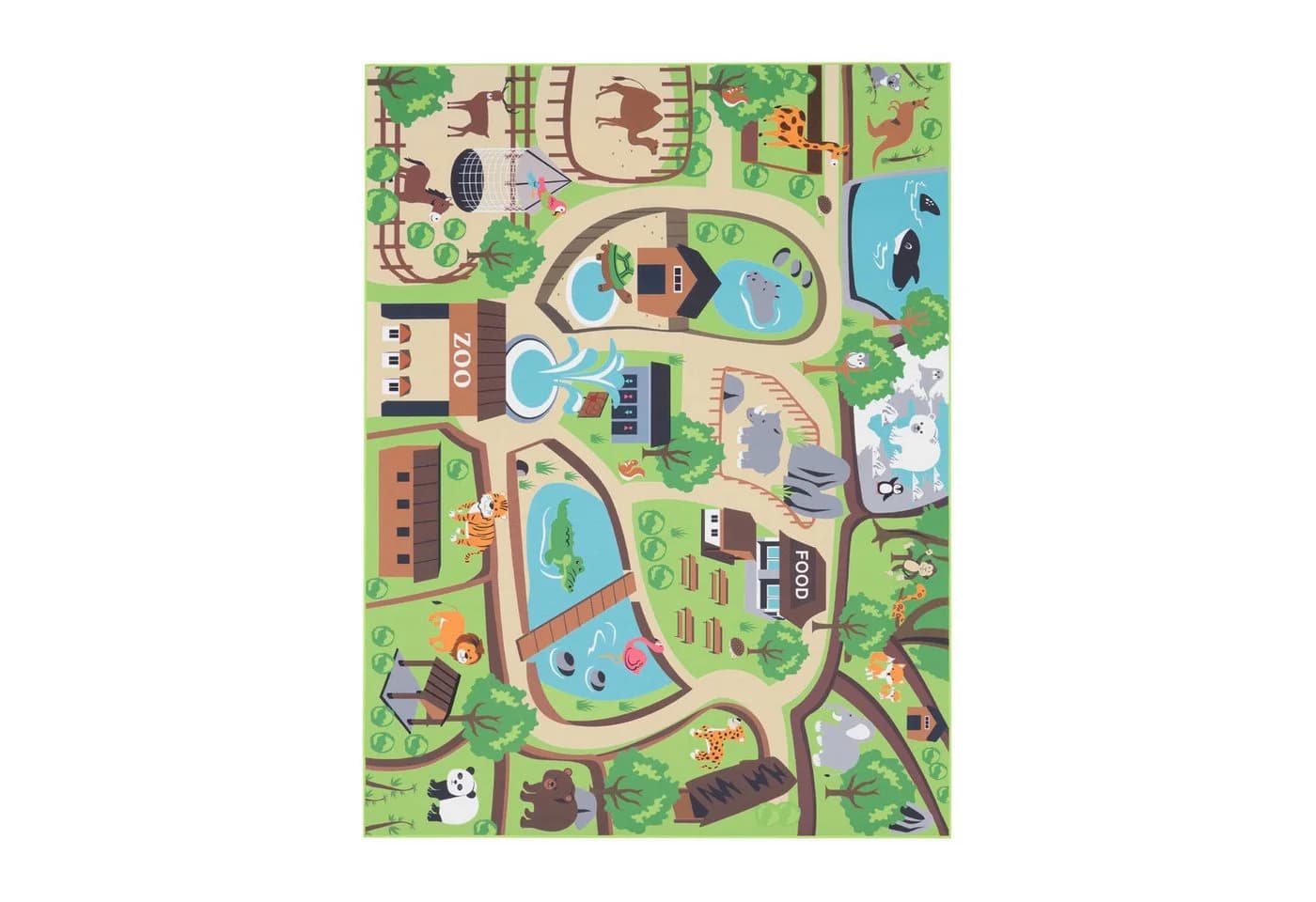 TT Home Kinderzimmer-Teppich Beige Großstadt-Motiv Polyamid