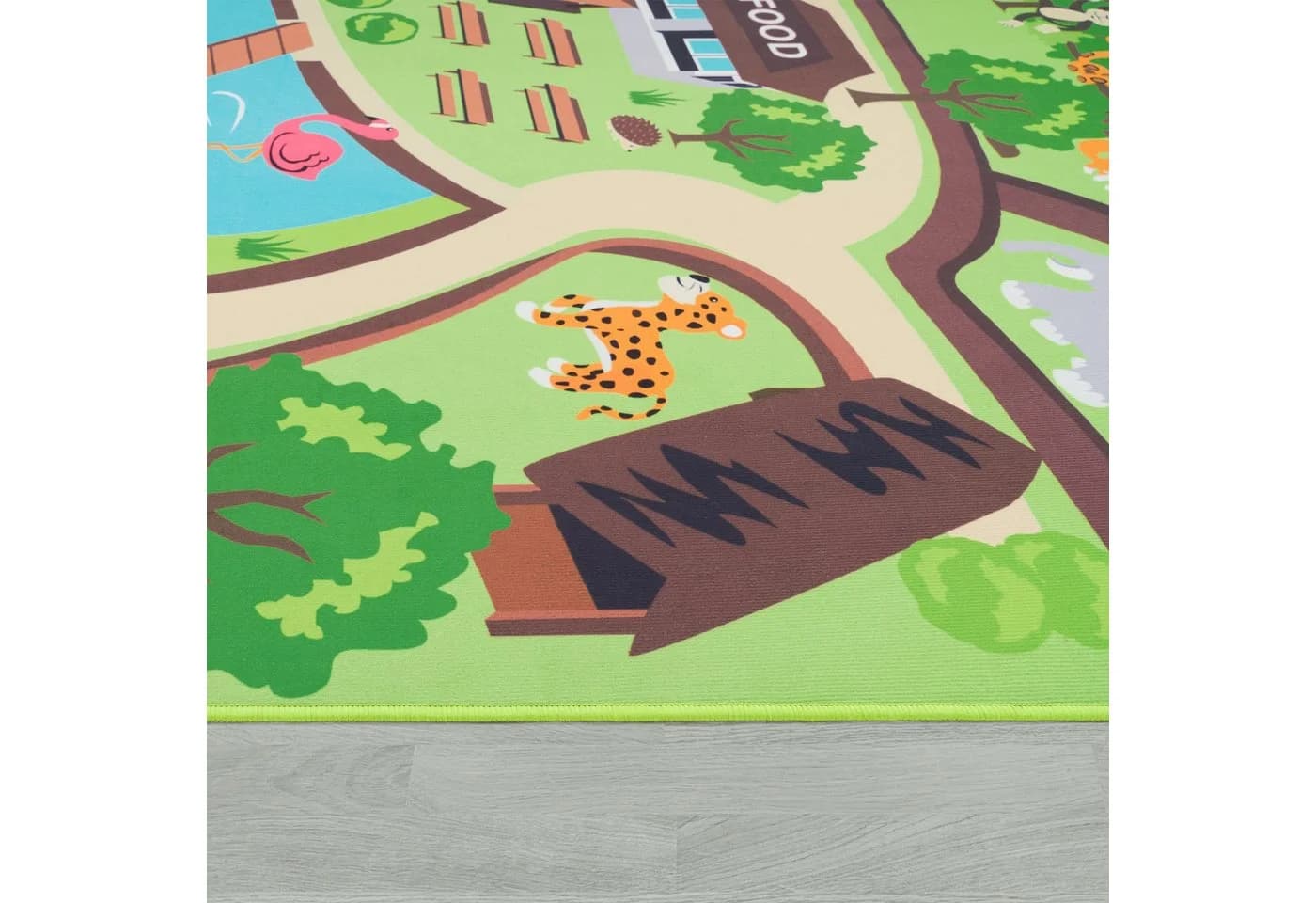 TT Home Kinderzimmer-Teppich Beige Großstadt-Motiv Polyamid - Bild 4