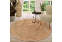 TT Home Jute Teppich Rund Unifarben Natur Kurzflor Bild 2