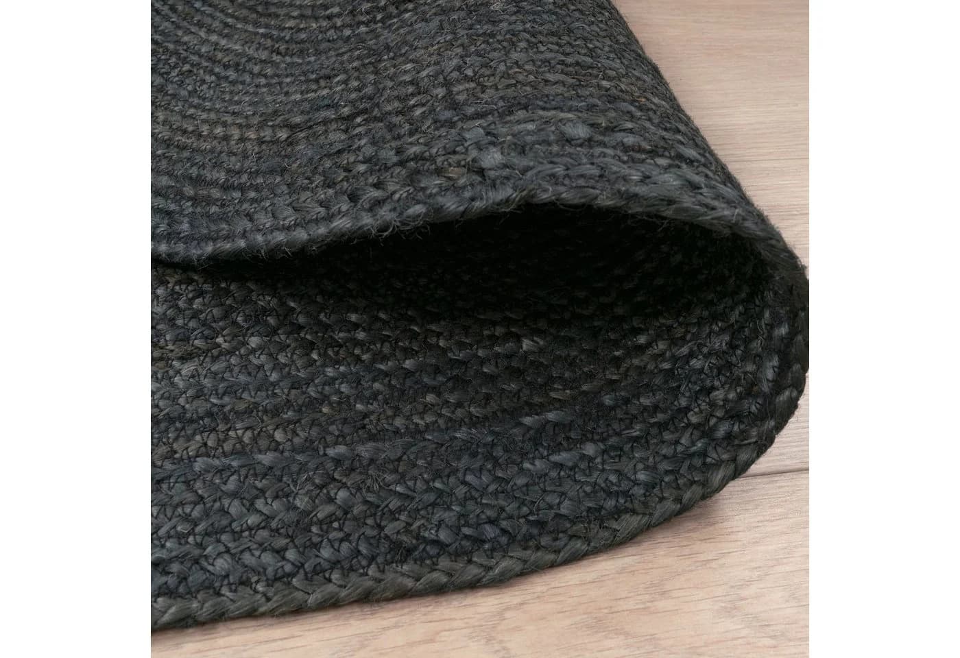 TT Home Rundteppich Jute Anthrazit Handgefertigt Kurzflor - Bild 4