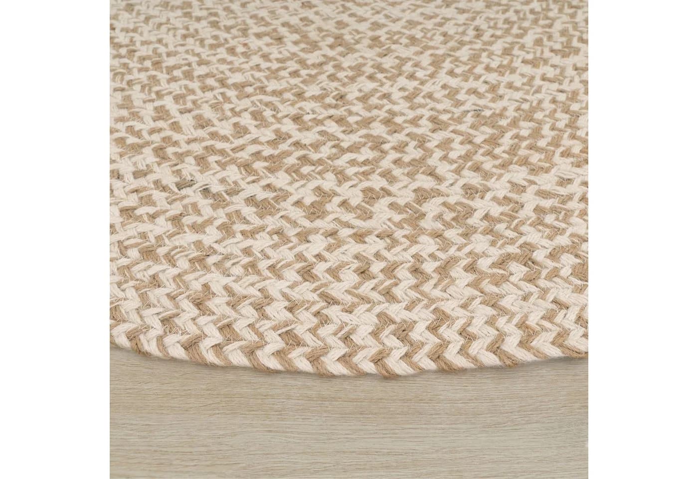 TT Home Teppich Rund Jute Beige Kurzflor Cut-Out - Bild 3