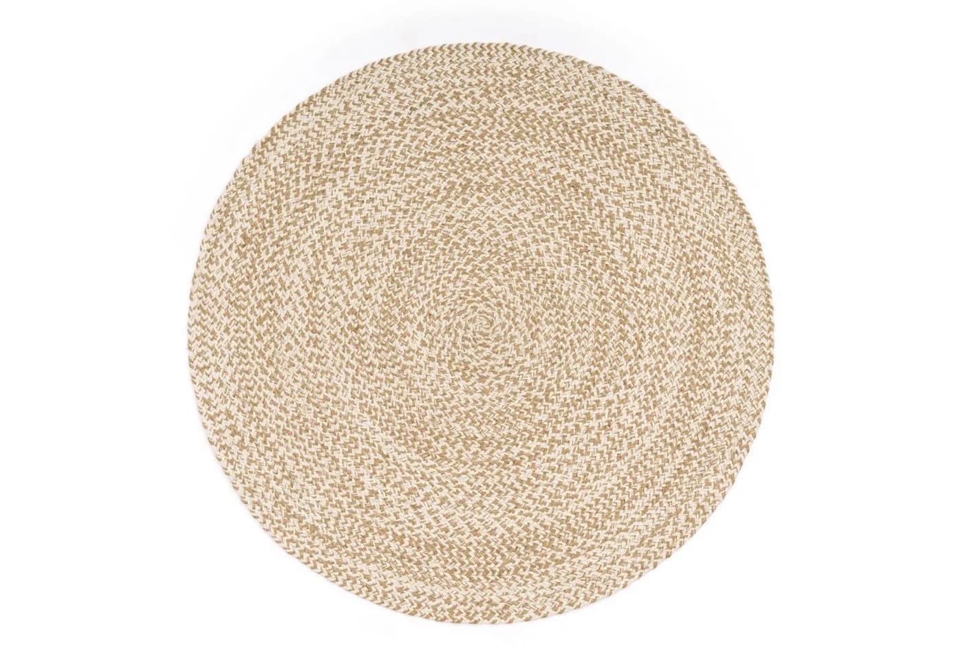 TT Home Teppich Rund Jute Beige Kurzflor Cut-Out - Bild 5