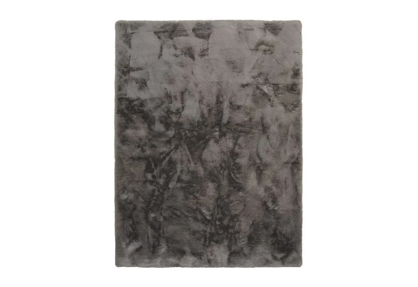 TT Home Teppich Rechteckig Hochflor Wohnzimmer Langflor Soft Kaninchenfell Imitat Anthrazit - Bild 3