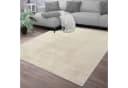 TT Home Teppich Kurzflor Creme Modernes Design Waschbar Bild 1