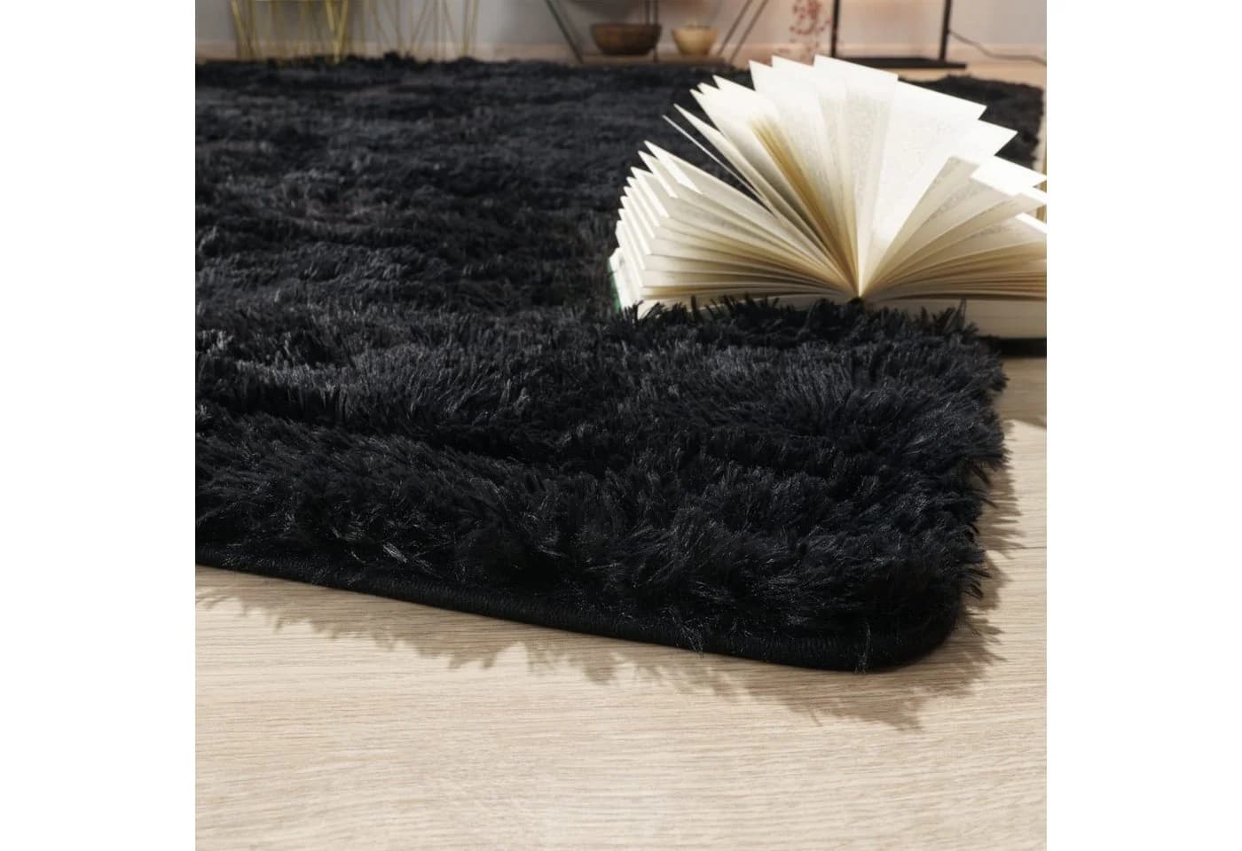 TT Home Teppich Rechteckig Hochflor Langflor Weich Soft Modernes Einfarbiges D - Bild 4