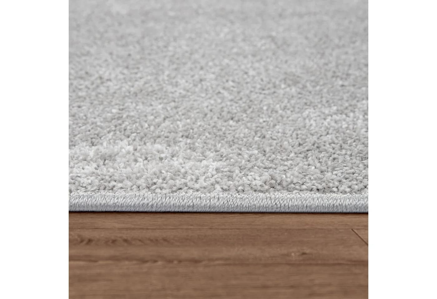 TT Home Teppich Rechteckig Silber Kurzflor Unifarben Modern - Bild 3