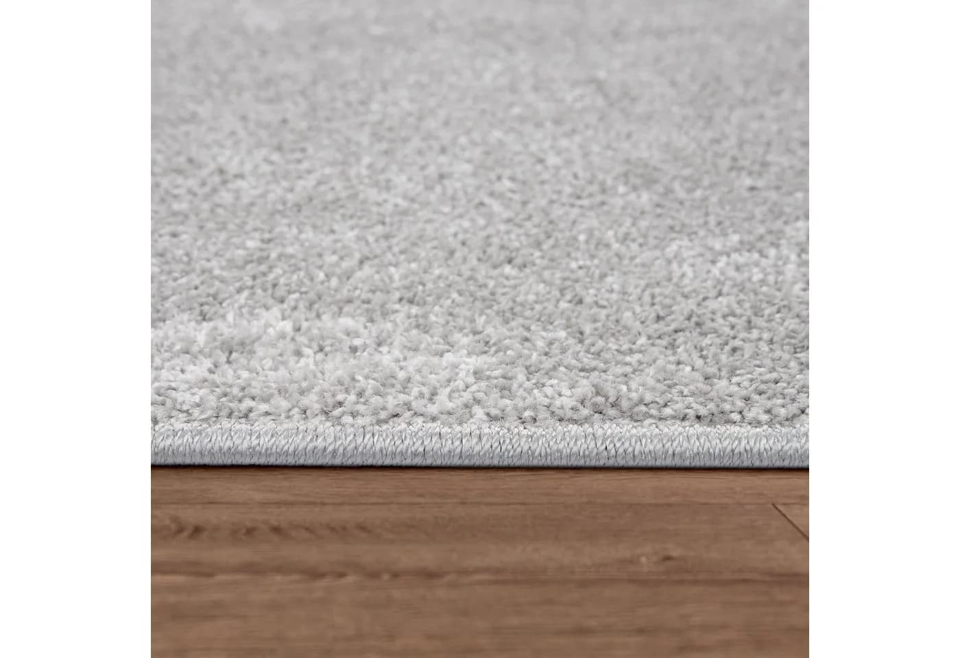 TT Home Teppich Rechteckig Silber Kurzflor Unifarben Modern - Bild 4