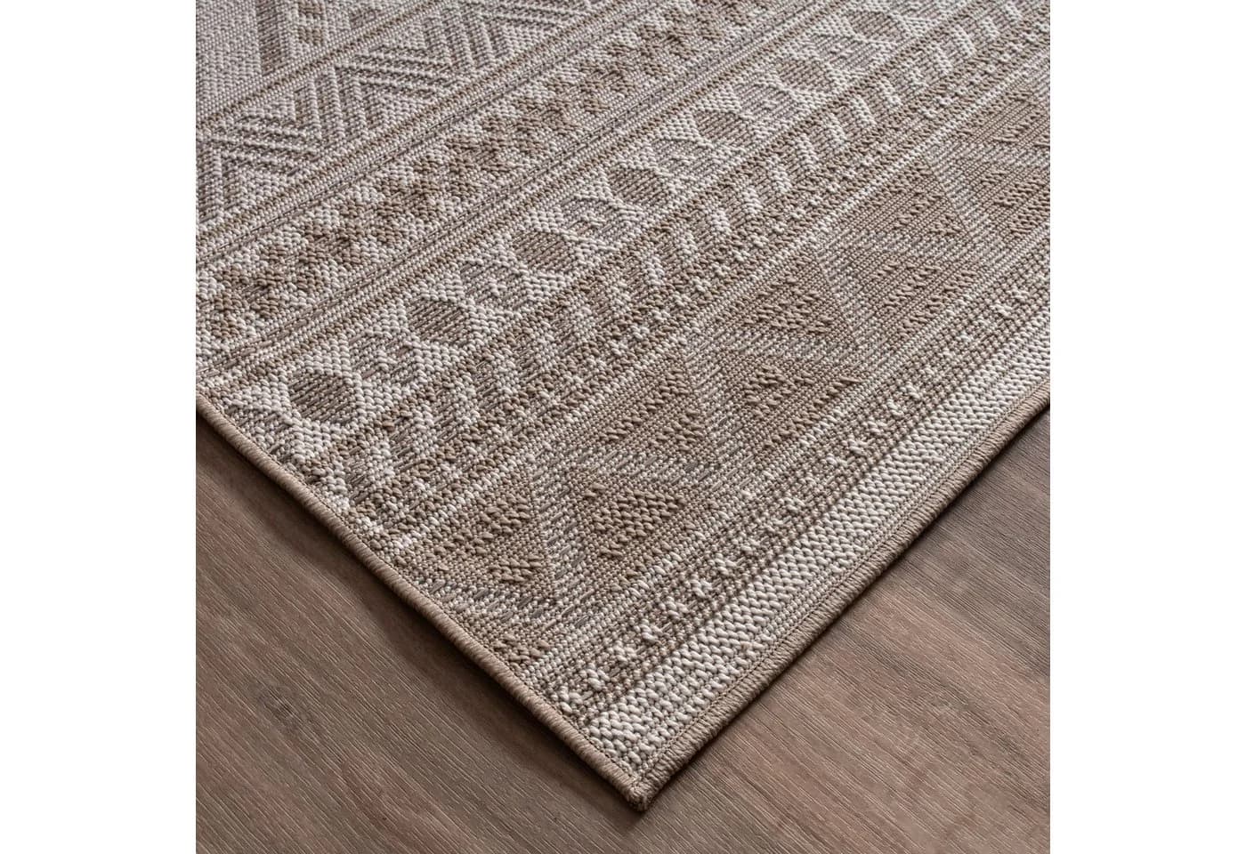 TT Home Teppich Läufer Beige-Braun Geometrisch In- & Outdoor - Bild 3