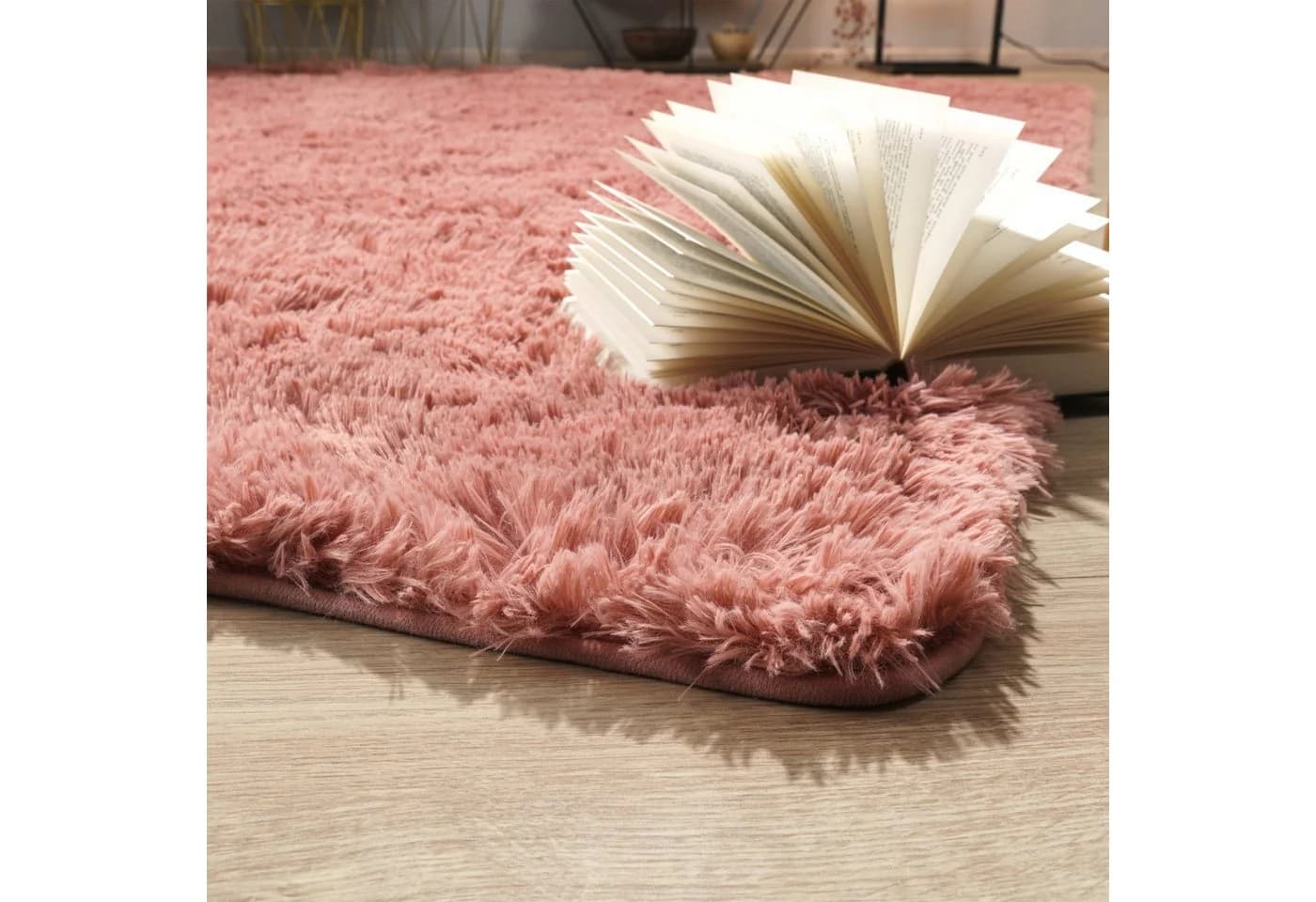 TT Home Teppich Rechteckig Hochflor Wohnzimmer