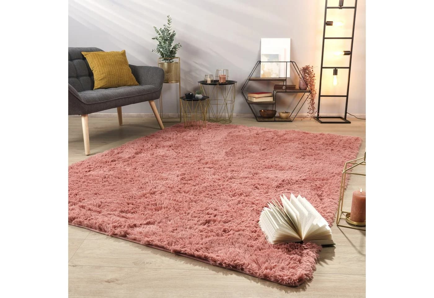 TT Home Teppich Rechteckig Hochflor Wohnzimmer - Bild 2