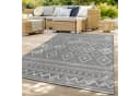 TT Home Teppich Grau Flachgewebe Geometrisch In- & Outdoor Bild 2